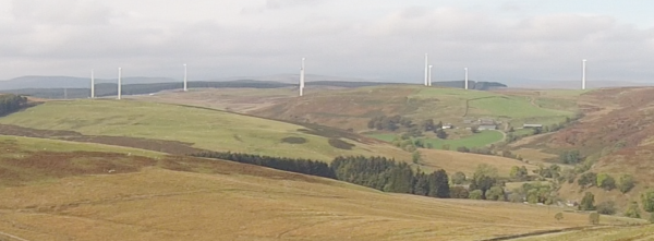 Aerial view of Wind Farm (from a distance)